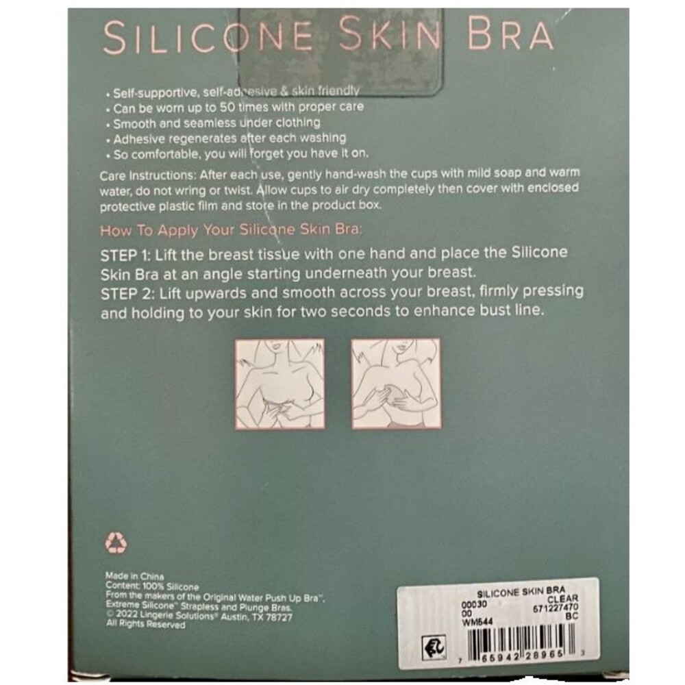 Silicone Skin Bra Plunge Backless & Strapless Size B/C Lingerie Solutions - Picture 2 of 3
